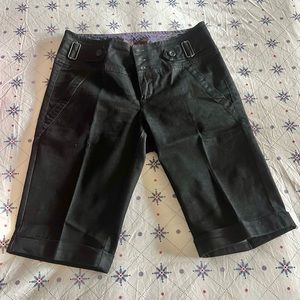 Black Denim Bermuda Shorts